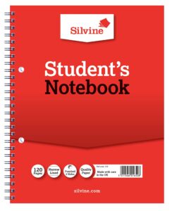 silvine student spiral notebook soft cover 60 sheets 228x178mm ref 139 [pack of 12]