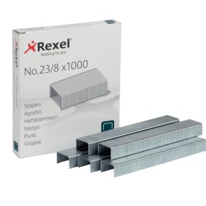 Rexel No. 23 8mm Heavy Duty Stapler and Tacker Staples 40 Sheet Capacity (Pack of 1000)