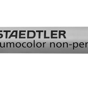 Staedtler Lumograph Non-Permanent Wet Erase Marker Pen, Broad Tip, Low Odor Colored Markers, Black, 312-9