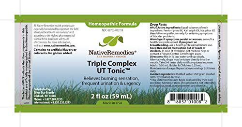 Native Remedies Immunity Plus, UTI-Clear and Triple Complex UT-Tonic 2 fl oz (each)