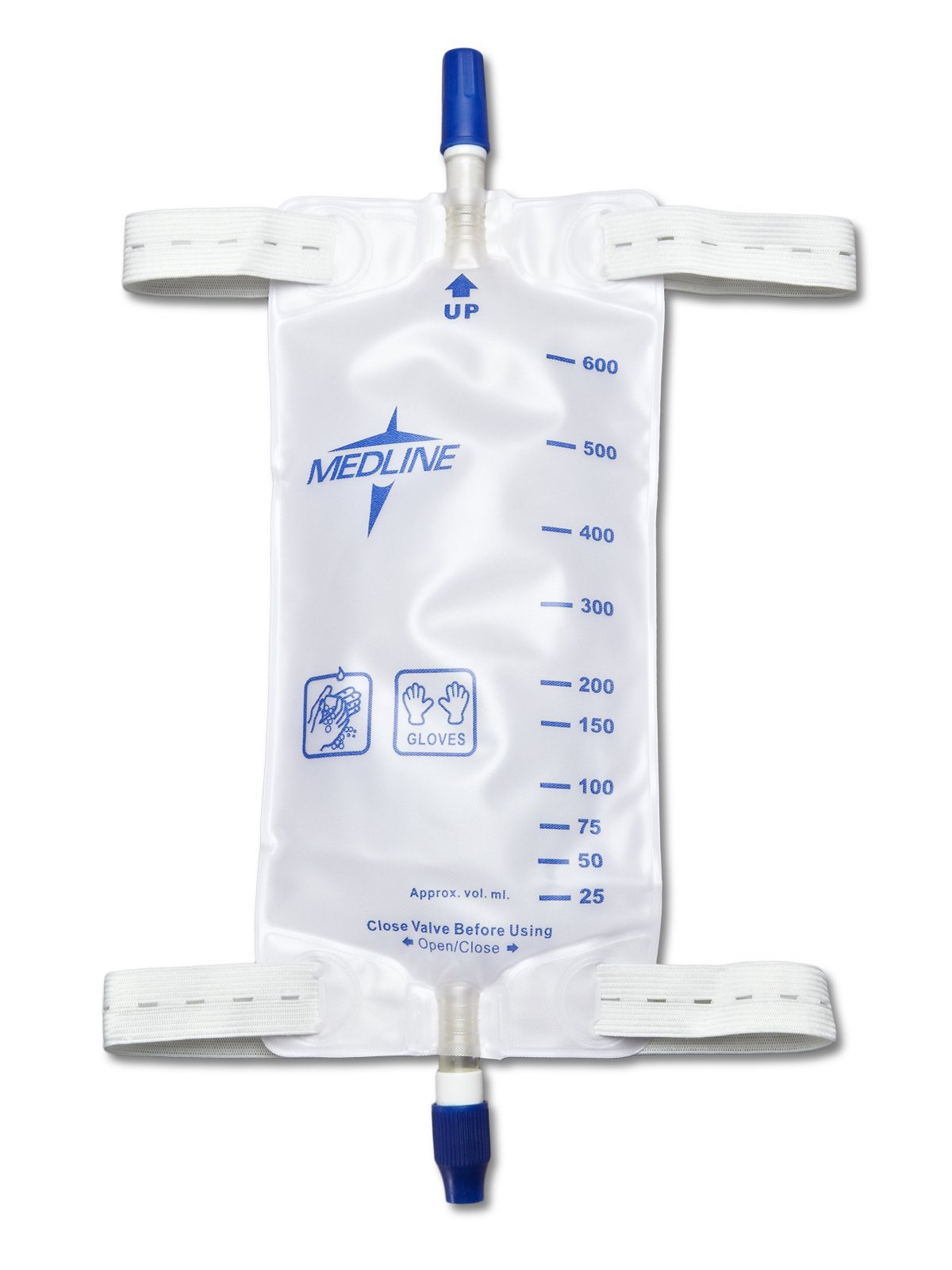 Medline DYND12574H Leg Bags with Twist Valve, Medium