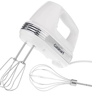 Cuisinart HM-70 Power Advantage 7-Speed Hand Mixer, Silver,White