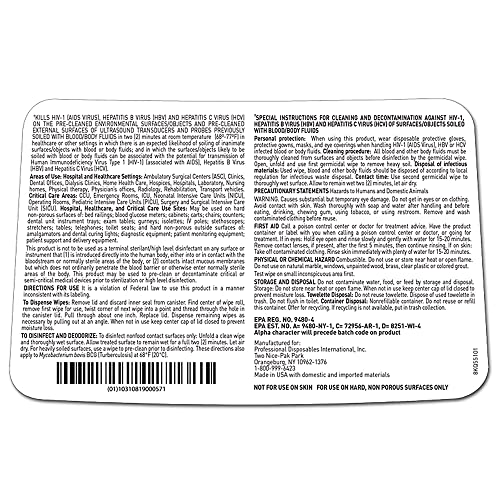 PDI-Q55172 Professional Disposables Surface Disinfectant Super Sani-Cloth Wipes, 160 Count - Purple