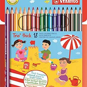 Stabilo Trio Thick Pencil , Set of 18 , Multicolored (022509)