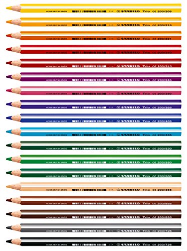 Stabilo Trio Thick Pencil , Set of 18 , Multicolored (022509)