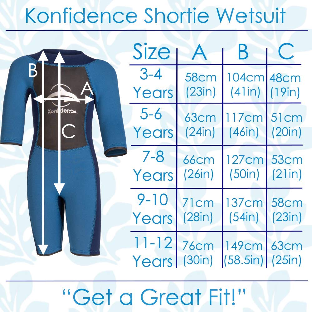 Konfidence Shorty Children's Wetsuit - Blue (9-10 Years)