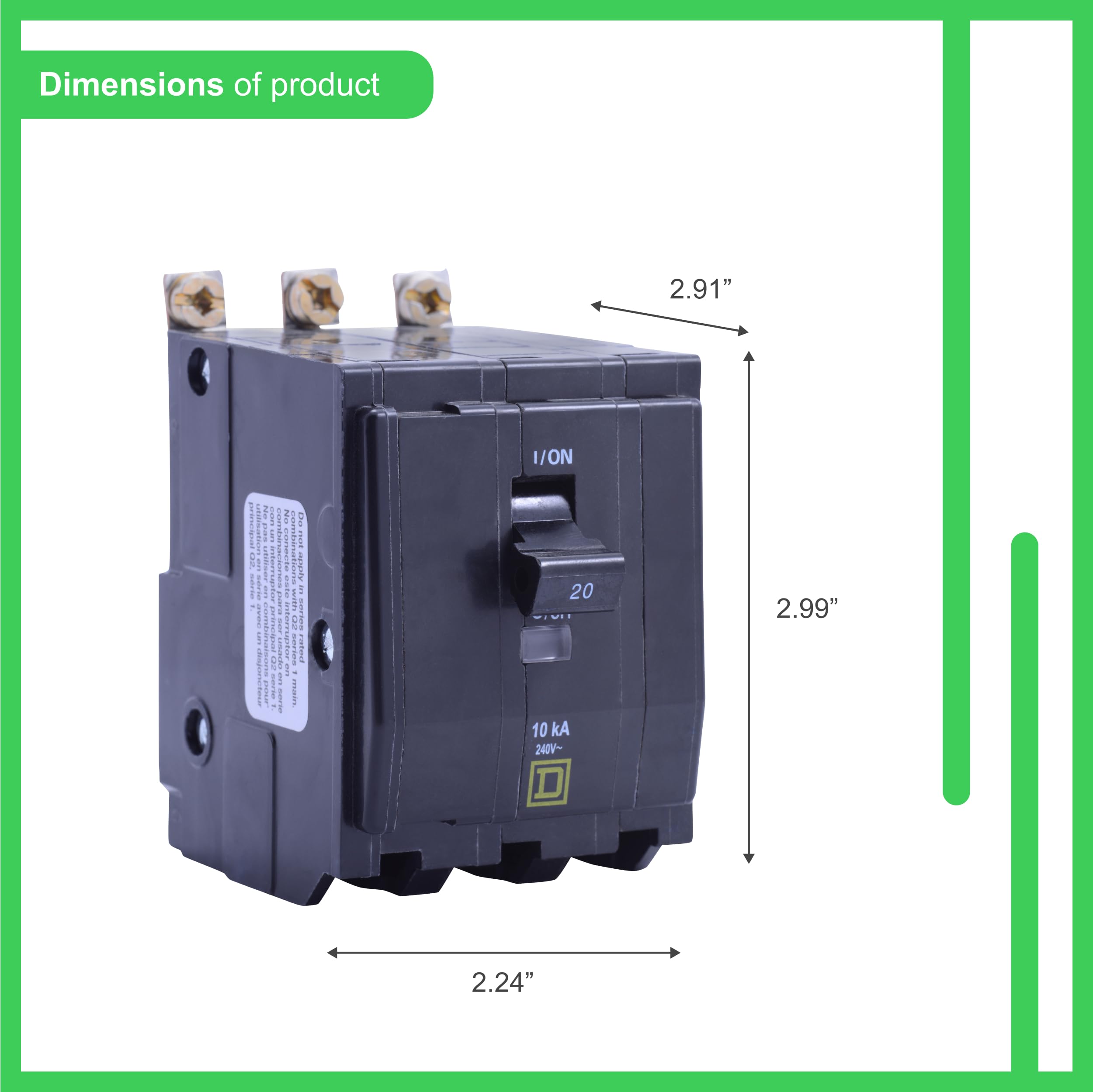 Square D by Schneider Electric Square D - QO320CP QO 20 Amp Three-Pole Circuit Breaker,