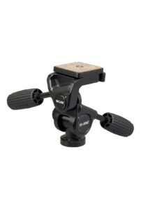 slik sh-806e 3-way pan/tilt head with quick release - supports 12 lbs (5.4 kg), black (618-806)