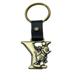 Mickey Mouse Letter Y Brass Key Chain