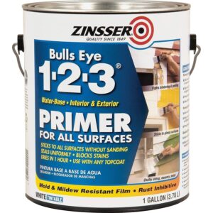 zinsser bulls eye 1-2-3 primer sealer stain killer 02001 4- gallons