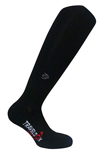 Vitalsox Womens Patented Graduated Compression Travel, Black, Medium US