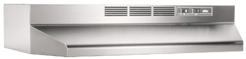 Broan-NuTone 412404 Non-Ducted Under-Cabinet Ductless Range Hood Insert, 24-Inch, Stainless Steel