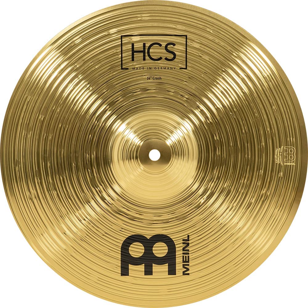 Meinl Percussion HCS 14" Crash Cymbal for Drum Set — Made in Germany — Traditional Medium Brass, 2-Year Warranty, (HCS14C)