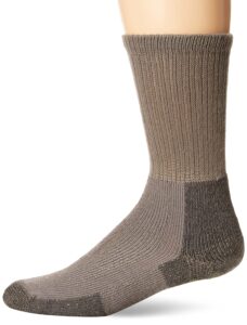 thorlos unisex kx thick padded hiking crew socks, pewter, medium