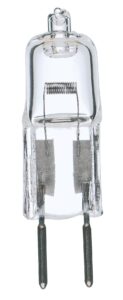 satco s1987 50 watt 850 lumens t4 halogen gy6.35 base 24 volt clear light bulb, dimmable