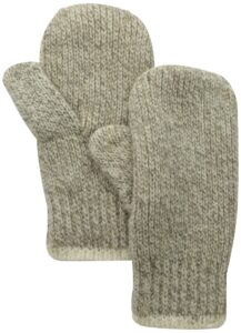 foxriver womens double ragg extra-heavyweight mitten cold weather gloves, brown tweed, small us