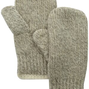 FoxRiver womens Double Ragg Extra-heavyweight Mitten cold weather gloves, Brown Tweed, Small US