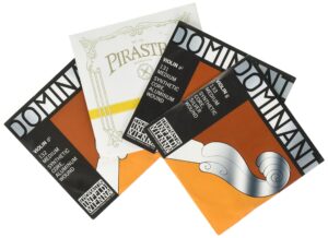 jsi special 4/4 violin string set: gold label ball-end e & dominant a, d, and g strings - medium gauge