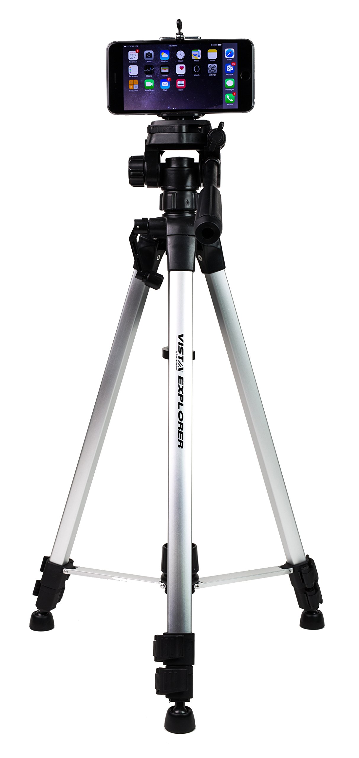 Davis & Sanford EXPLORERV Vista Explorer 60” Tripod with Tripod Bag, BONUS Smartphone Adapter and 10 Year Warranty