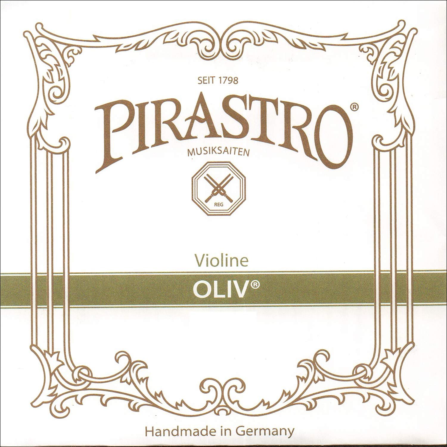 Pirastro Oliv 4/4 Violin E String - Medium Gauge - Gold-plated Steel - Ball End