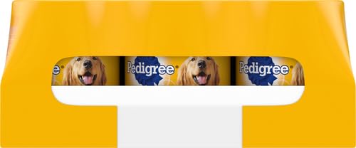 Pedigree Ground Dinner Wet Dog Food Variety Pack, Chicken, Beef and Liver, Beef, Bacon and Cheese, 13.2 Ounce (Pack of 12)