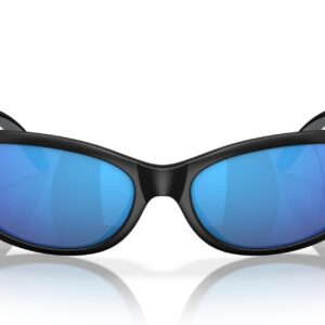 Costa Del Mar Man Sunglasses Matte Black Frame - Blue Mirror Lenses - 61MM