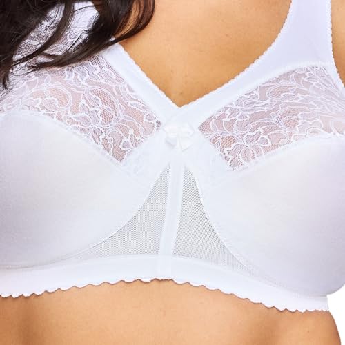 Full Figure Plus Size MagicLift Original Support Bra Wirefree #1000 White