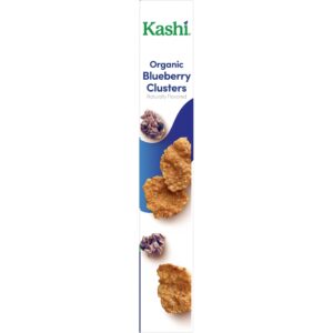 Kashi Cold Breakfast Cereal, Vegan, Organic Fiber, Blueberry Clusters, 13.4oz Box (1 Box)