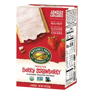 nature's path organic strawberry frosted toaster pastries 11oz box