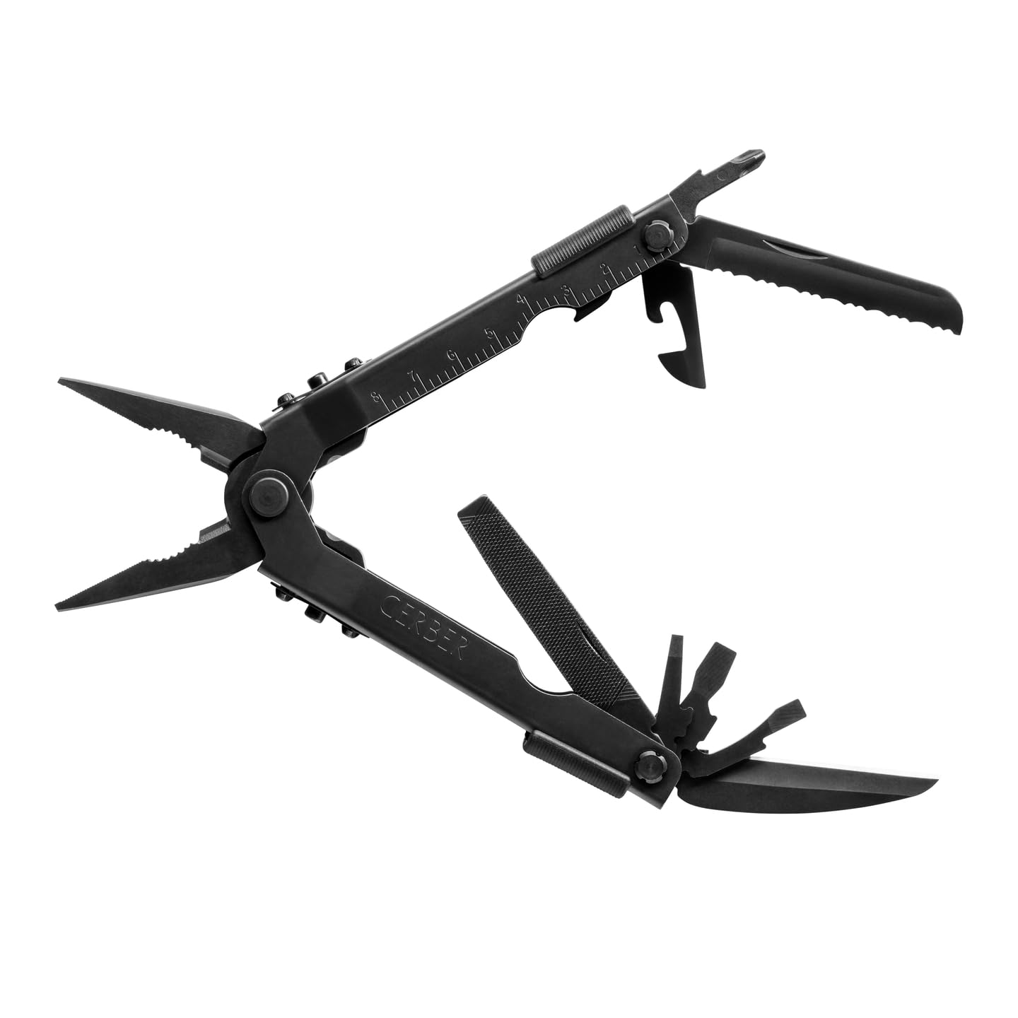 Gerber Gear Multi-Plier 600 Needle Nose Pliers Set Multi-Tool - 14-in-1 EDC Gear Multi-Tool Knife with Protective Sheath - Survival Gear and Equipment - Black