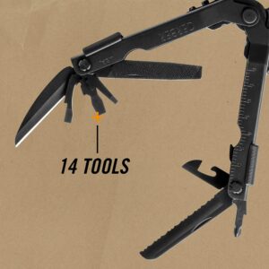 Gerber Gear Multi-Plier 600 Needle Nose Pliers Set Multi-Tool - 14-in-1 EDC Gear Multi-Tool Knife with Protective Sheath - Survival Gear and Equipment - Black