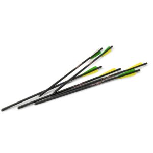 excalibur firebolt 20" carbon lightweight crossbow arrows for use on exo-traditional series crossbows - 6 pack (22cav-6)