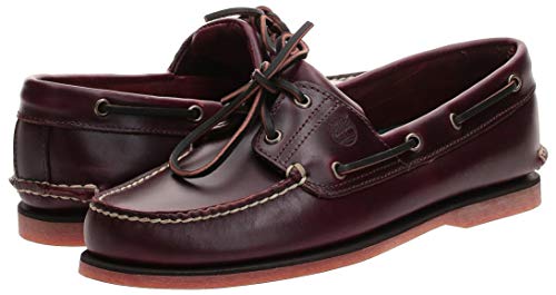 Timberland mens 2-eye Boat loafers shoes, Rootbeer/Brown, 8.5 US