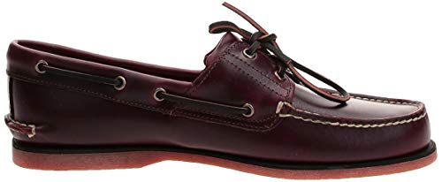 Timberland mens 2-eye Boat loafers shoes, Rootbeer/Brown, 8.5 US