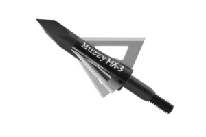 muzzy 225-mx3-3, bowhunting 100 grain, .025" 3 blade broadhead, 1-1/4" cutting diameter, 3 pack,silver