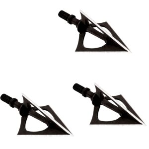 new archery products unisex adult nap hellrazor big game hunting solid steel fixed blade 3 pieces set archery crossbow arrow broadheads, multicolor, 100 grains us