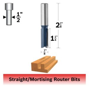 BOSCH 85258M 9/16 In. x 1-1/4 In. Carbide Tipped 2-Flute Straight Bit