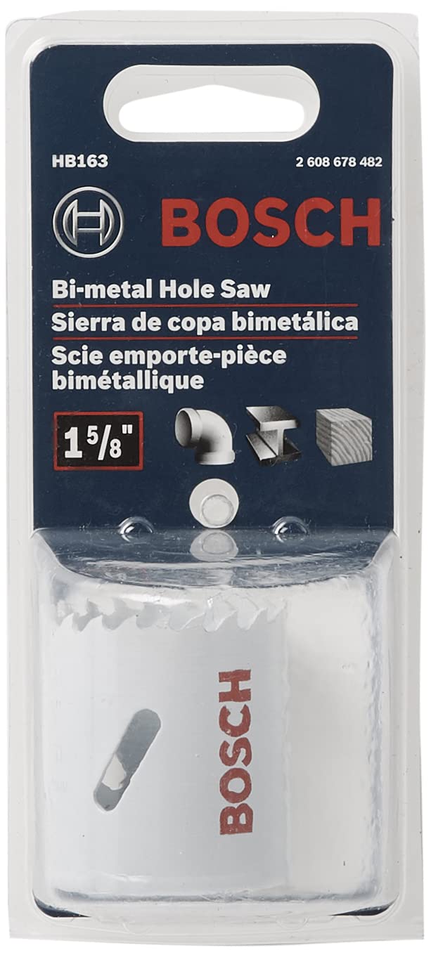 BOSCH HB163 1-5/8 In. Bi-Metal Hole Saw , White