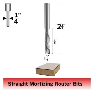 BOSCH 86026M 1/4 In. x 7/8 In. Solid Carbide 2-Flute Compression Spiral Bit