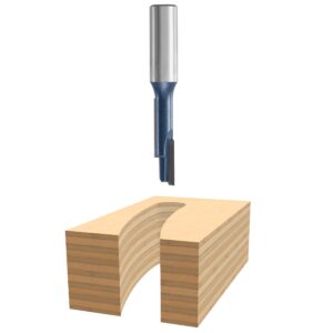 Bosch 85201M 1/2 Shank Router Bit, Carbide Tip Stagger Tooth, Double Fute