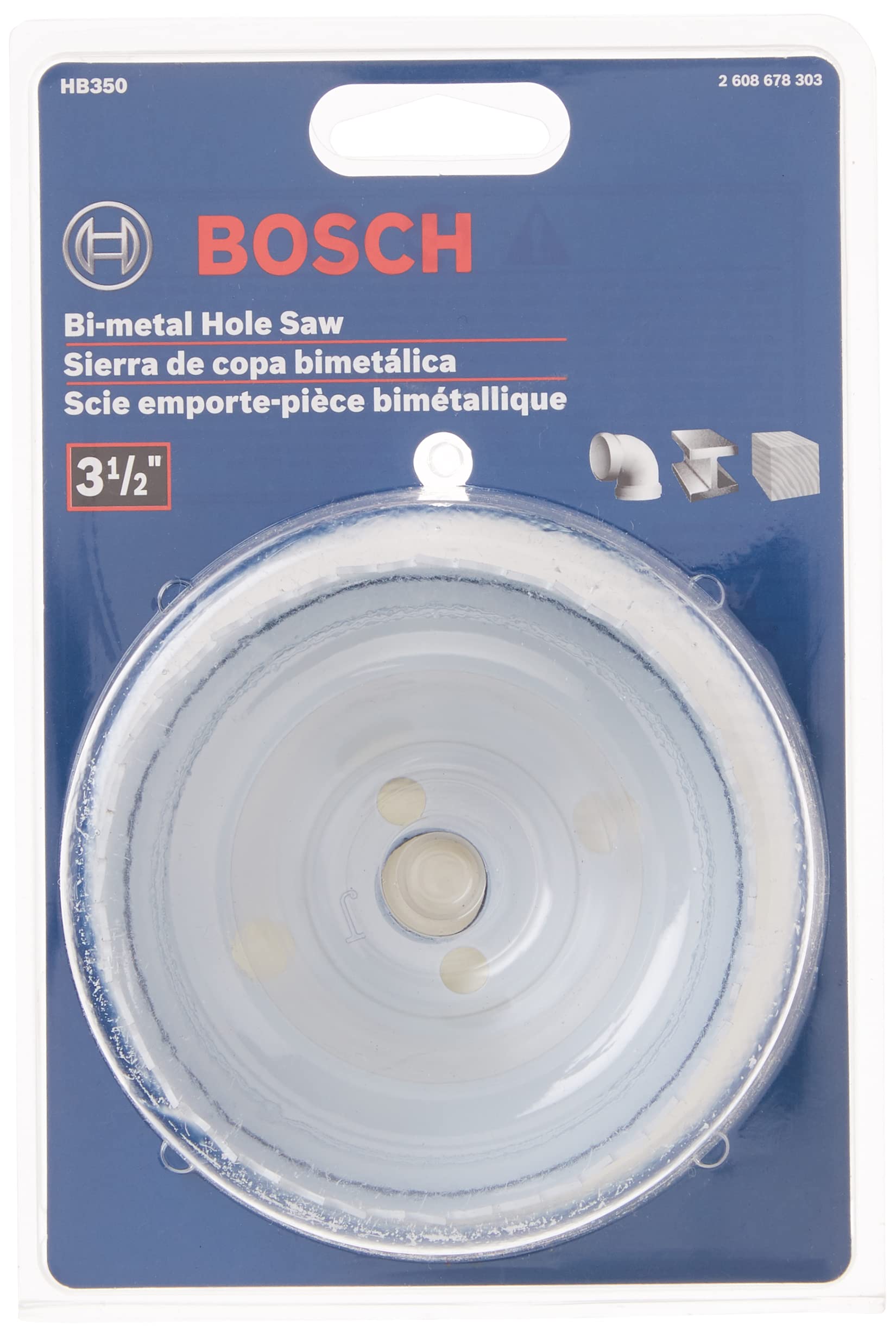 BOSCH HB350 3-1/2 In. Bi-Metal Hole Saw , White