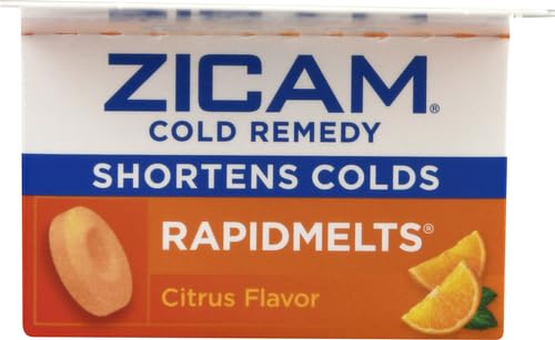 Zicam Cold Remedy Zinc Rapidmelts, Citrus Flavor, 25 Count (Pack of 1)