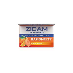 Zicam Cold Remedy Zinc Rapidmelts, Citrus Flavor, 25 Count (Pack of 1)