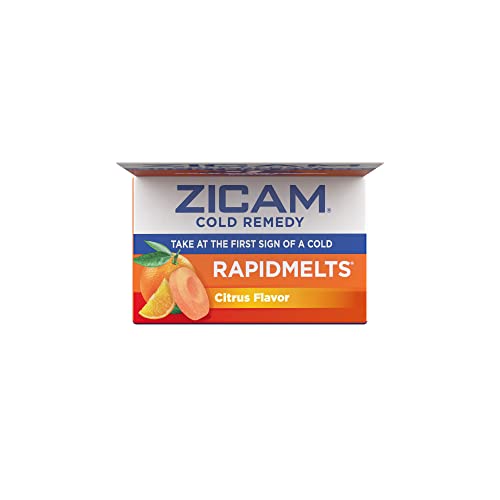 Zicam Cold Remedy Zinc Rapidmelts, Citrus Flavor, 25 Count (Pack of 1)