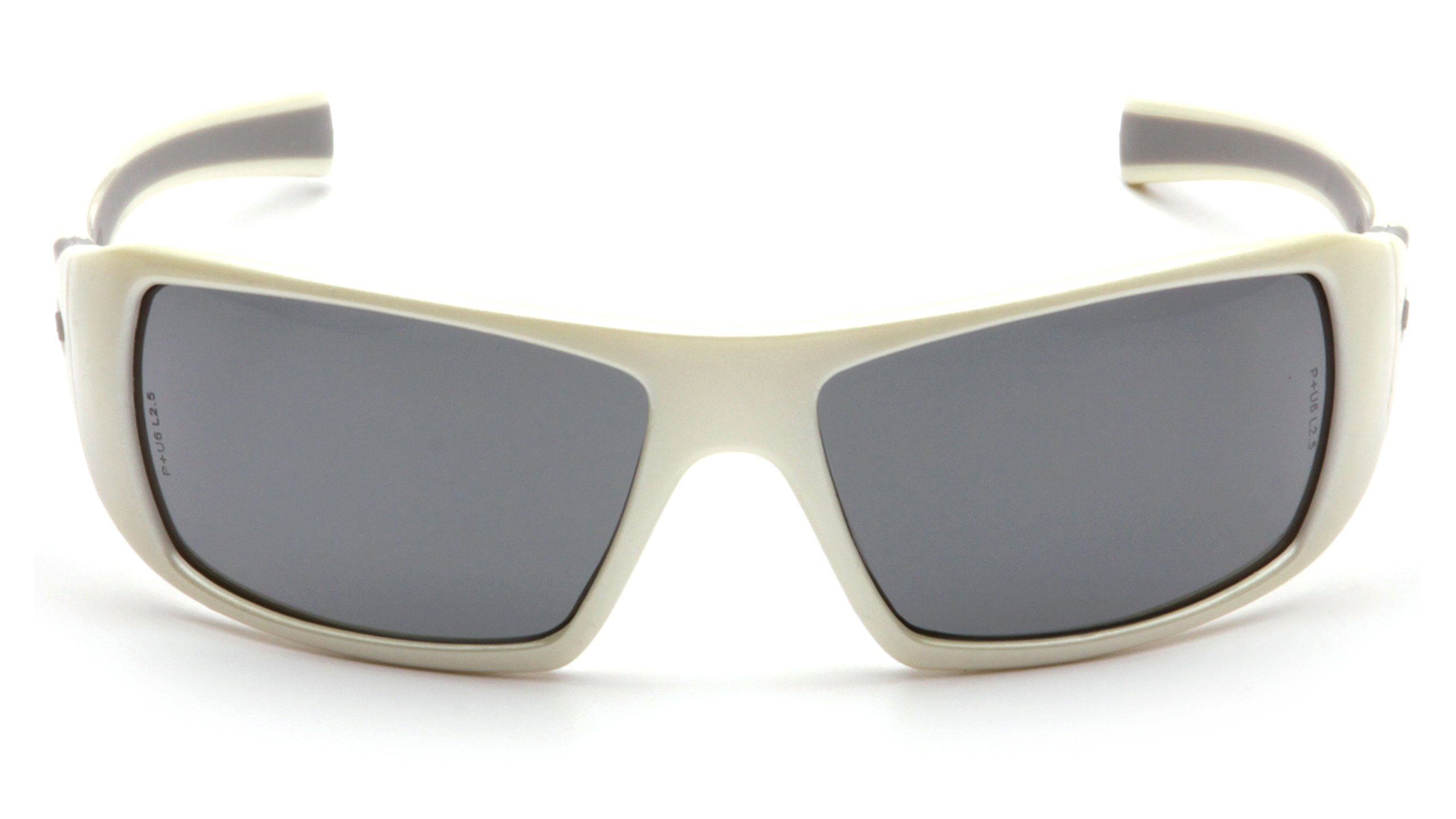 Pyramex Goliath Safety Eyewear, White Frame, Gray Lens