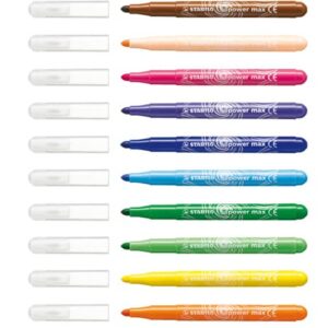 Stabilo Power Max Wallet Coloring Pens , Set of 12 , Multicolored