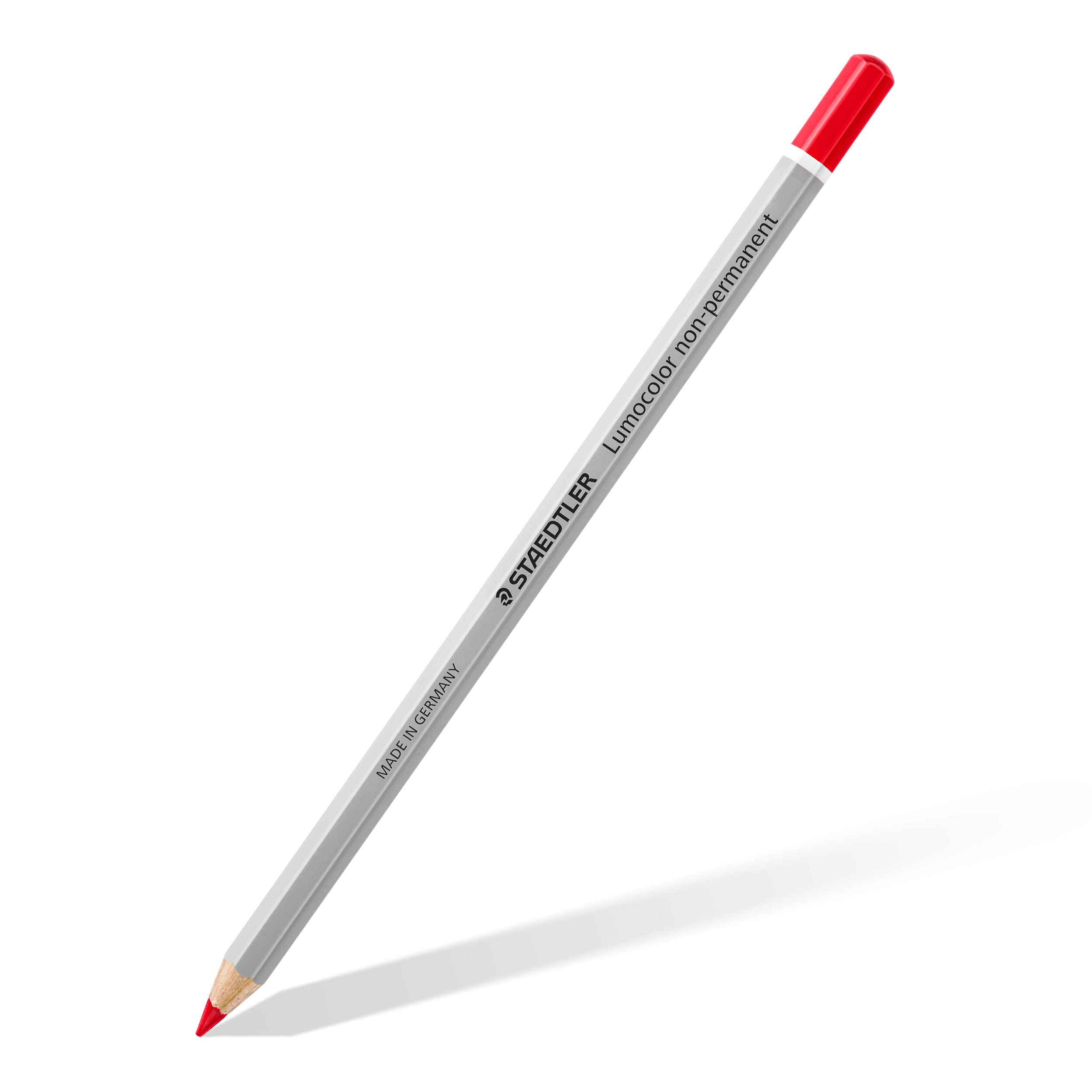 STAEDTLER 108-2 Lumocolor Omnichrom Non-Permanent Pencil - Red (Box of 12)