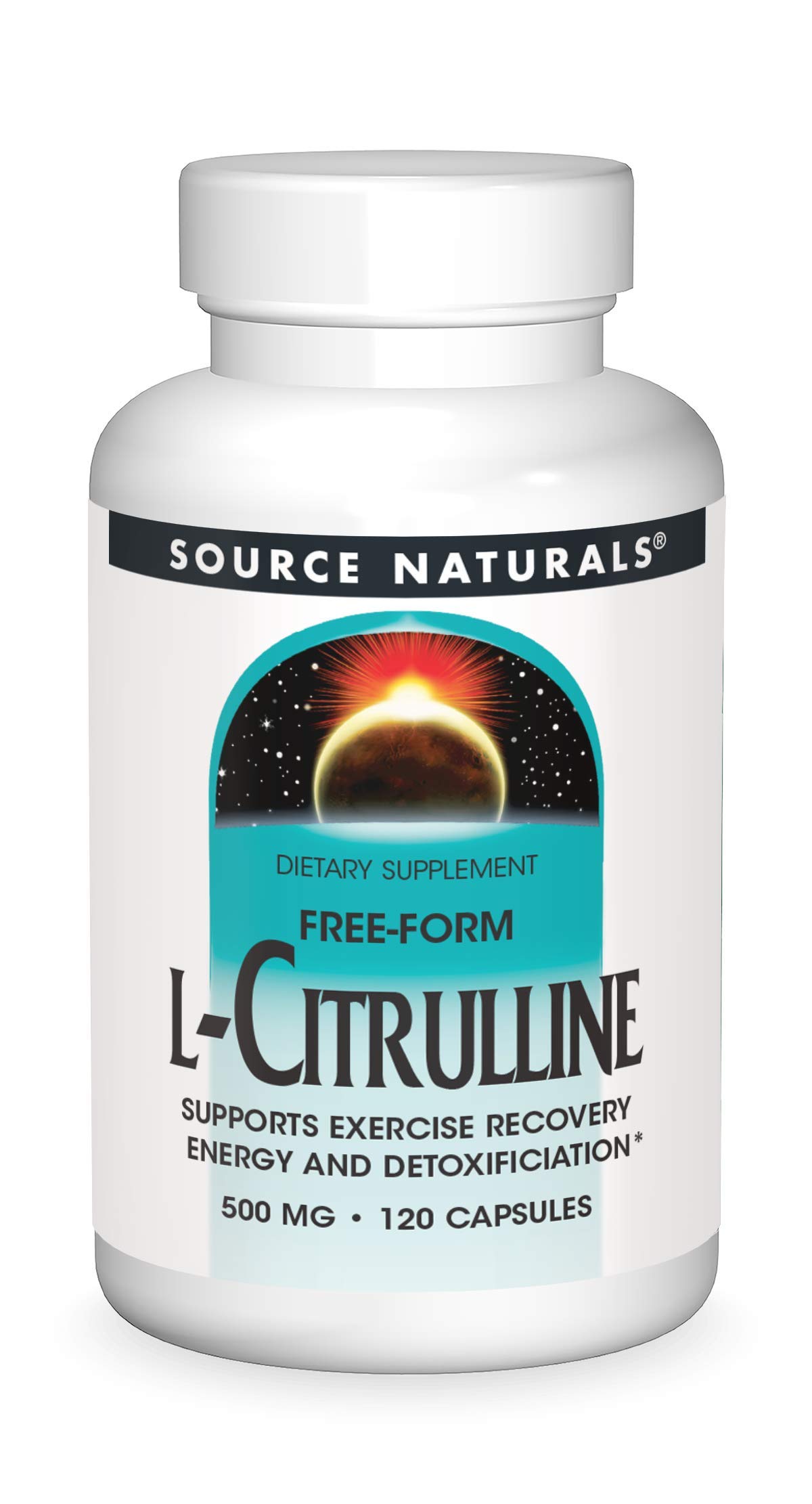 Source Naturals L-Citrulline - Supports Exercise Recovery, Energy and Detoxification, 500 mg - 120 Capsules