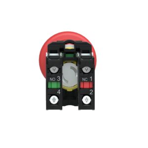 E-Stop Push Button, 22Mm, 1No/1Nc, Red