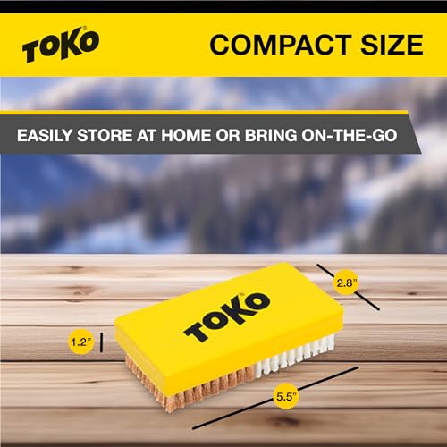 TOKO Ski Snowboard Waxing Brush 14mm Nylon and Copper Combi Brush